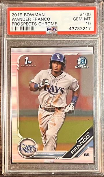 2019 Bowman Prospects Chrome Wander Franco RC #100 PSA 10