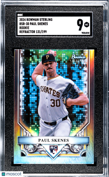 2024 Bowman Sterling Paul Skenes #BSR-30 Rookie Refractor SGC 9