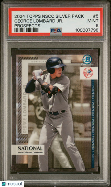 2024 Topps Sports Collectors Convention Silver Pack Prospects George Lombard JR. #5 PSA 9