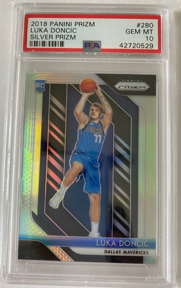 2018 Prizm silver prizm Luka Doncic PSA 10