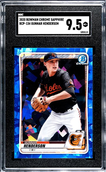 2020 Bowman Chrome Sapphire #BCP-134 Gunnar Henderson SGC 9.5