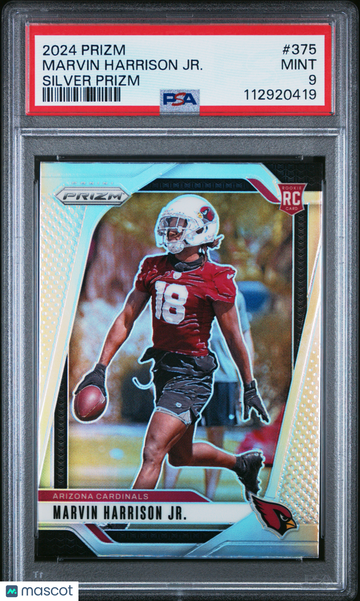 2024 Panini Prizm Marvin Harrison JR. #375 Silver Rookie PSA 9