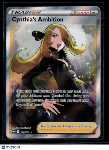 Pokemon 2022 Brilliant Stars Cynthia's Ambition SR FA #169/172