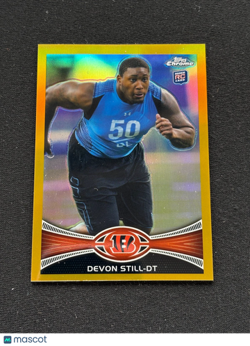Devon Still 2012 Topps Chrome Rookie Gold Refractor Cincinnati Bengals