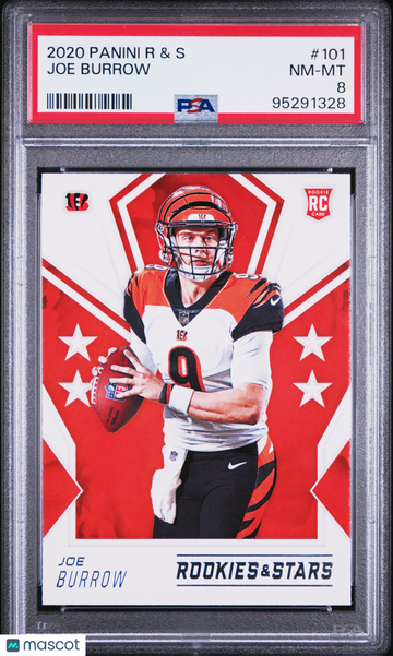 2020 Panini Rookies & Stars Joe Burrow #101 PSA 8