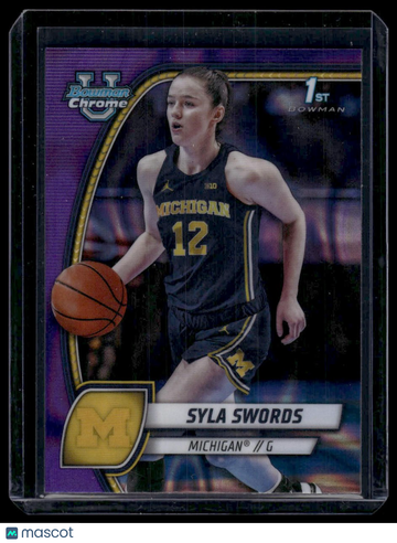 2024-25 Bowman University Chrome Syla Swords #65 Purple Lava Refractor