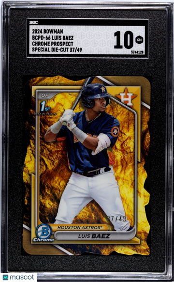 2024 Bowman Luis Baez #BCPD-66 CHR. Pros. Special Die Cut Var. SGC 10