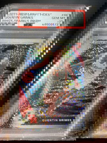 2021 Prizm Draft Picks Quentin Grimes Rookie White Sparkle #46 PSA 10 Gem Mt