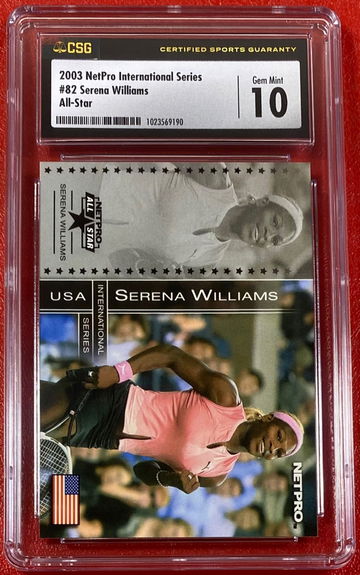Serena Williams 2003 NetPro International Series All-Star #82 RC Rookie CSG 10