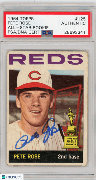 1964 Topps Pete Rose #125 All Star Rookie PSA A Auto A
