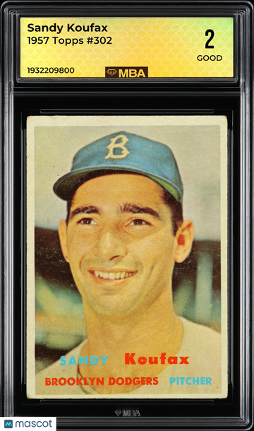 1957 Topps Sandy Koufax #302 MBA 2