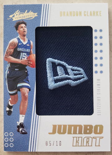 Brandon Clarke RC 2019 Absolute Jumbo Hat Patch /10