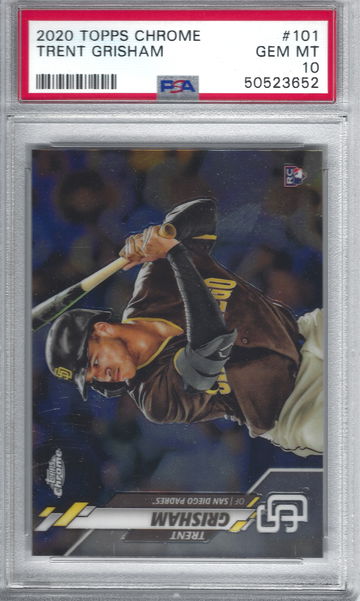 2020 Topps Chrome Trent Grisham PSA 10 Gem Mint