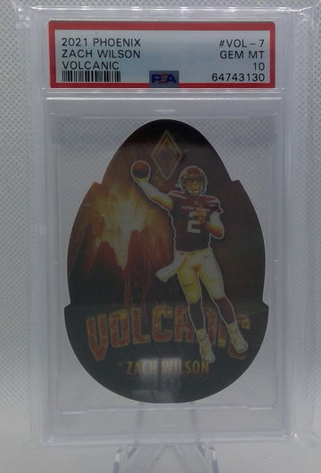2021 Panini Phoenix Volcanic Zach Wilson Die Cut Case Hit PSA 10 POP 1