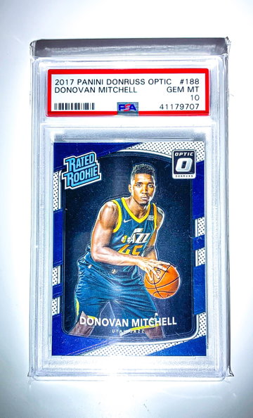 Donovan Mitchell Optic Rookie PSA 10