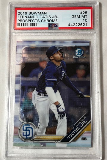  2019 BOWMAN PROSPECT CHROME  #25  FERNANDO TATIS JR.  GEM MINT 10