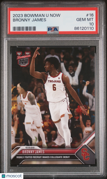 2023 Bowman U Now Bronny James #16 PSA 10