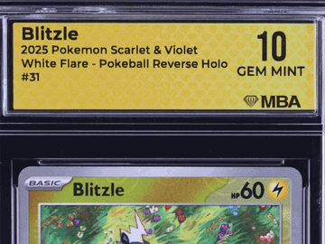 2025 Pokemon Scarlet & Violet White Flare Blitzle Reverse Holo MBA 10 #31