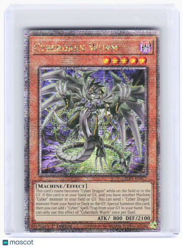 Yu-Gi-Oh! Alliance Insight Cyberdark Wurm Quarter Century Secret Rare 1st Ed Trading Card ALIN-EN027