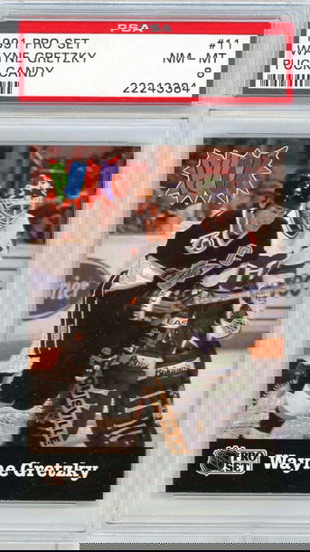 1991 Pro Set Wayne Gretzky Puck Candy #11 PSA 8 P1327