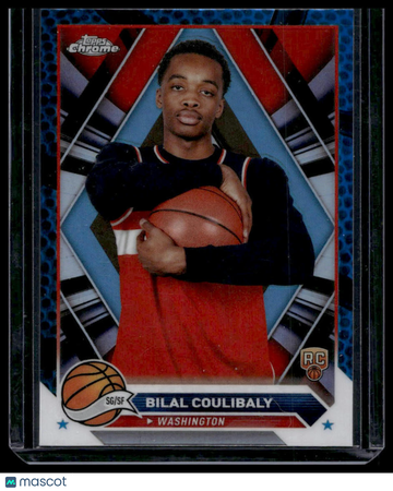 2023-24 Topps Chrome Bilal Coulibaly #171 Blue Basketball Refractors RC