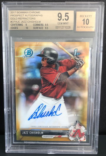 2017 Bowman Chrome Jazz Chisholm Auto Gold Refractor
