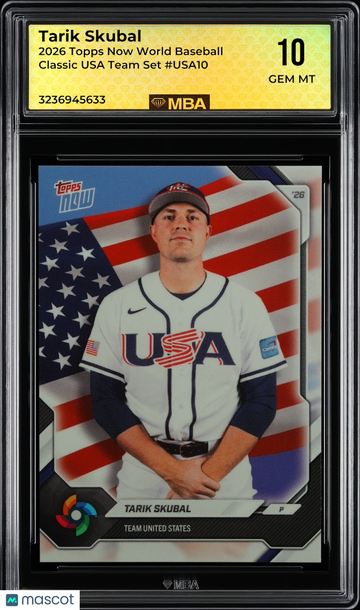 2026 Topps Now World Baseball Classic Tarik Skubal #USA10 USA Team Set MBA 10