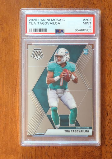 2020 Panini Mosaic Tua Tagovailoa PSA 9