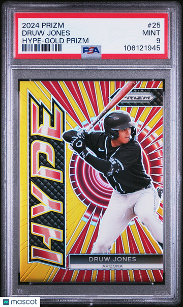 2024 Panini Prizm Hype Druw Jones #25 Hype-Gold Prizm PSA 9