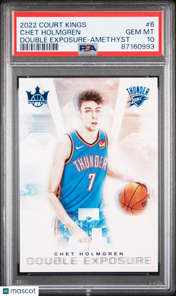 Chet Holmgren 2022 Court Kings Double Exposure Amethyst #6 RC Rookie /99 PSA 10