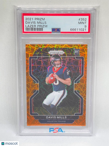 2021 Panini Prizm Davis Mills #352 Lazer PSA 9
