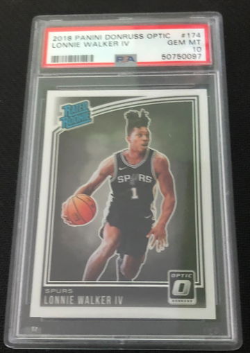 2018 Donruss Optic #174 Lonnie Walker IV Rated Rookie RC PSA 10 Gem Mint