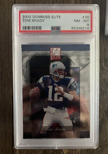 2002 Donruss Elite Brady PSA 8