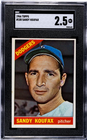 1966 Topps #100 Sandy Koufax SGC 2.5