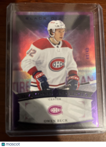 2023-24 Upper Deck Black Diamond Owen Beck #BDF-OB Diamond Rookie