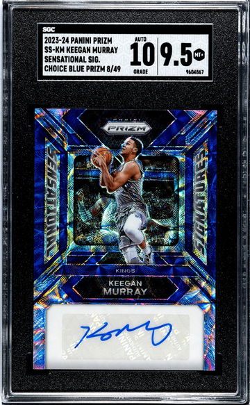 2023-24 Panini Prizm Choice Blue Keegan Murray #SS-KM Auto /49 SGC 9.5 Auto 10