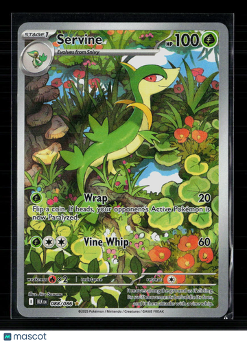2025 Scarlet & Violet Black Bolt Servine Holo Secret Rare #88/86