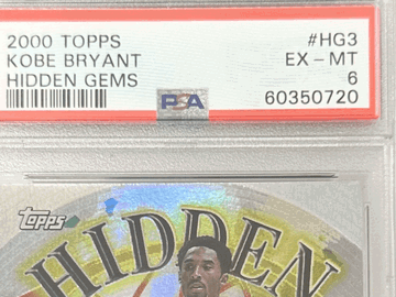 Graded 2000 Topps Hidden Gems Kobe Bryant #HG3 PSA 6 Los Angeles Lakers Basketball Trading Card