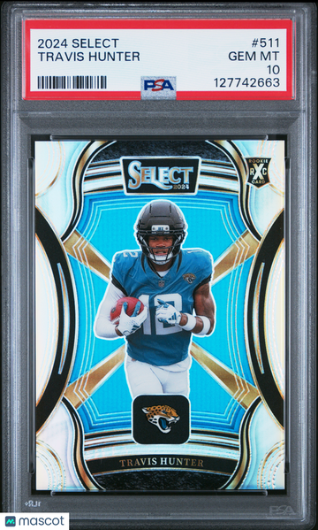 2024 Panini Select Travis Hunter #511 Rookie PSA 10