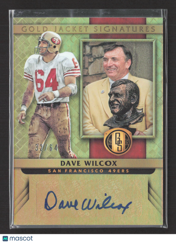 2017 Panini Gold Standard Gold Jacket Signatures Dave Wilcox #GJ-DW /64
