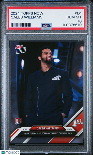 2024 Topps Now Caleb Williams #D1 Rookie PSA 10