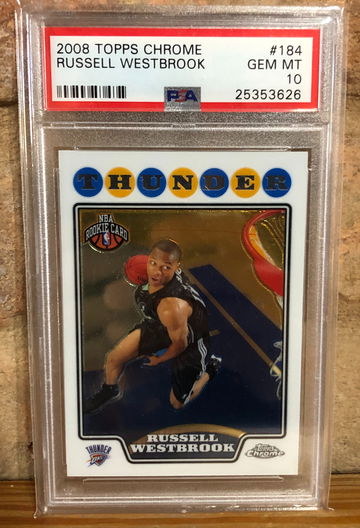 2008 Topps Chrome #184 Russell Westbrook PSA 10 Rookie Card