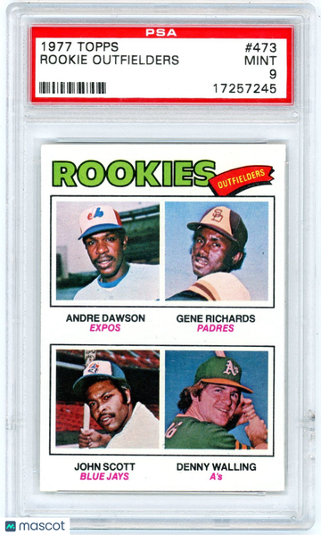 1977 Topps Rookie Outfielders #473 PSA 9