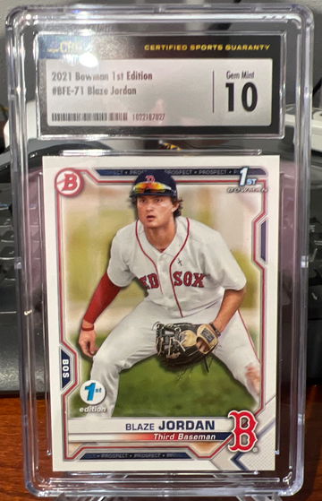 2021 bowman prospects 71 Blaze Jordan 1st edition 