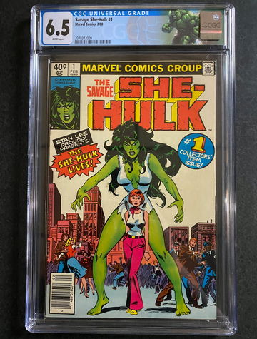 She-Hulk #1 1st appearance CGC 6.5  newsstand with specialty label 