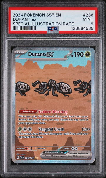 2024 Pokemon Surging Sparks Special Illustration Rare Durant Ex #236 PSA 9