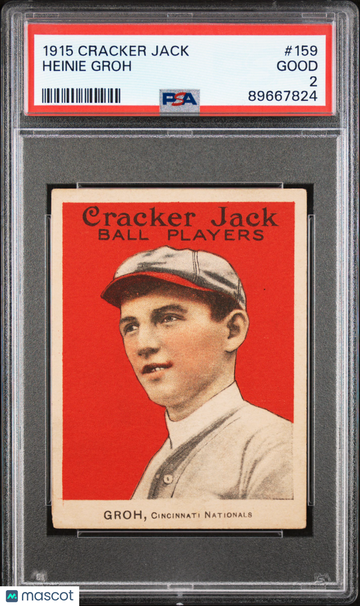 1915 Cracker Jack Heinie Groh #159 PSA 2