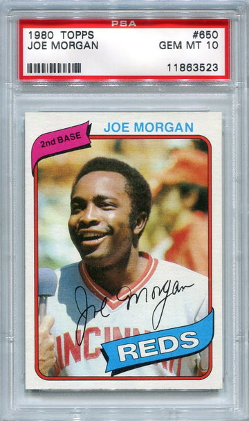 1980 Topps Joe Morgan #650 PSA 10 GEM MT
