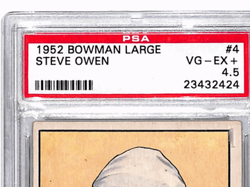 1952 Bowman Large Steve Owen #4 PSA 4.5
