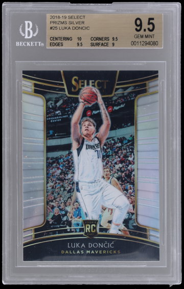 2018 Panini Select Luka Doncic Concourse Silver Prizm BGS 9.5 RC